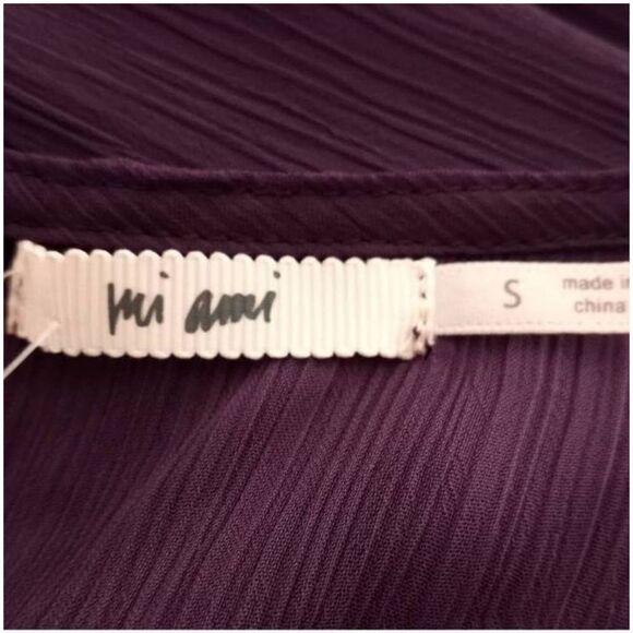 FRANCESCA'S MI AMI PURPLE LOU SHEER SLEEVE GODET MINI DRESS SZ.S NWT. - Picture 10 of 13